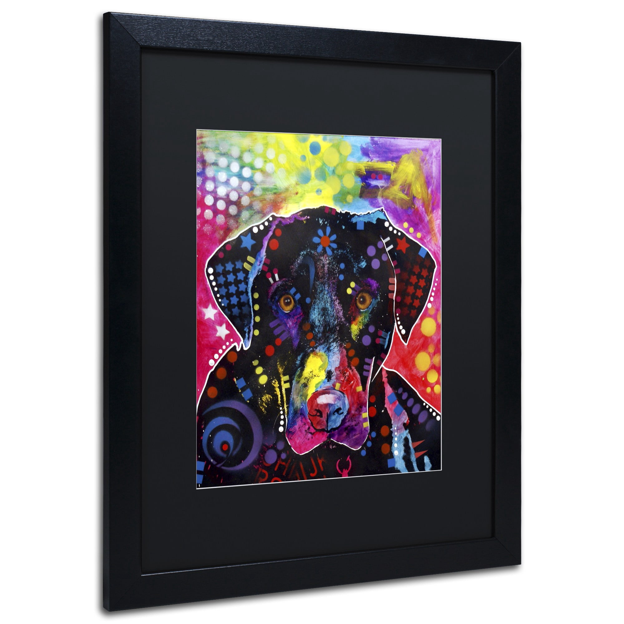 Trademark Fine Art "The Labrador" Canvas Art by Dean Russo, Black Matte, Black Frame
