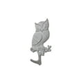 thumbnail image 2 of Handcrafted Model Ships K-9932-w 6.5 x 1 x 5 in. Whitewashed Cast Iron Owl Sitting on a Tree Branch Decorative Metal Wall Hooks, 2 of 2