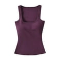 thumbnail image 2 of ECZHAW Women's Sleeveless Square Neck Camisole Summer Daily Casual Solid Color Slim Fit Tank Top, 2 of 9
