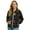 Black-Sun Moon Star, variant on Butterfly Printed Jackets for Women Long Sleeve Outwear V Neck Sweatshirts Zipper Coat for Fall Winter, 3XL
