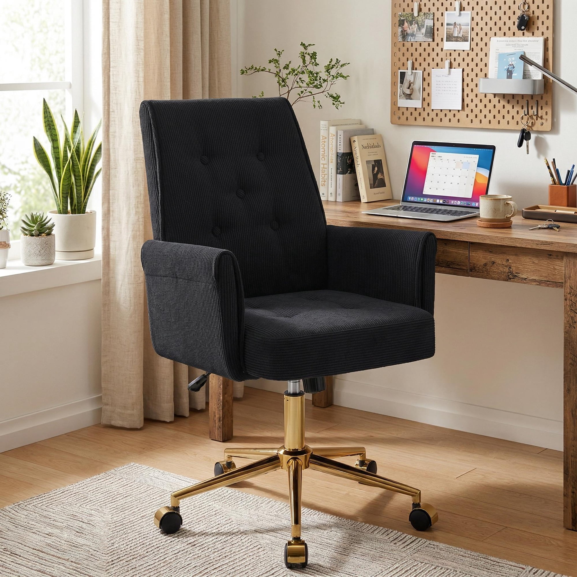 homy casa upholstered office chair product