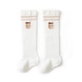 thumbnail image 1 of Trayknick 1 Pair Toddler Socks Flower Pattern Wear Resistant Cotton Mini Floral Print Ruffled Baby Knee Length Socks Baby Supplies, 1 of 13