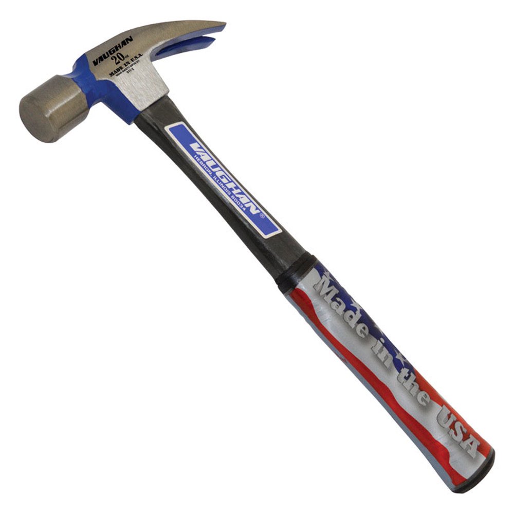 Vaughan 20 oz Smooth Face Fiberglass Rip Hammer, 14" handle Walmart