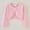 Pink1, variant on Posijego Girls Long Sleeve Button Up Cardigan Solid Color Cute Little Girl Cropped Cardigan Fall Winter Tops