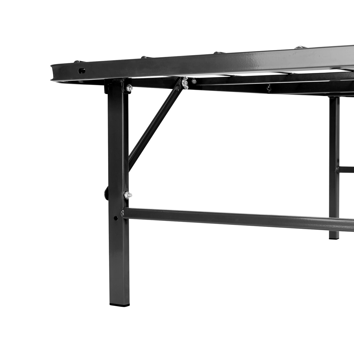 IdealBase 14" Queen Size Bed Frame, Queen Bed Frame, Platform Bed Frame Queen, Metal Bed Frame, Foldable Bed Frame with Heavy Duty Steel, Box Spring Replacement,Tool-Free Assembly, Queen/Black