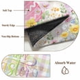 thumbnail image 6 of Happy Easter Round Area Rug 5Ft Washable Circle Rugs for Living Room Bedroom, Spring Easter Bunny Eggs Floral Colorful Plaid Non-Slip Carpet Floor Mats Indoor Outdoor Carpet Runner Home Decor, 6 of 8