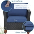 thumbnail image 6 of Gymax 3PCS Patio Rattan Conversation Set Outdoor Furniture Set w/ Navy Cushions, 6 of 7