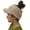 Beige, variant on Beanie Tail Winter Warm Knit Messy High Bun Ponytail Hats Visor Beanie Cap