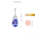 thumbnail image 5 of ANGARA Natural 1.9 ct Tanzanite Solitaire Pendant with Trio Diamond in 14K White Gold for Women (Size-9x7mm) | December Birthstone, Anniversary, Jewelry Gift for Women | Natural Tanzanite Necklace, 5 of 9
