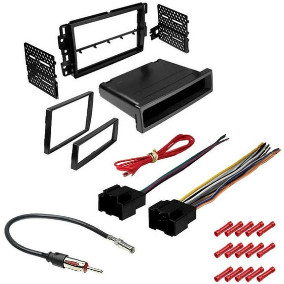 GSKIT959 Car Stereo Installation Kit for 2007-2009 Saturn Outlook - in Dash Mounting Kit, Wire Harness, Antenna Adapter for Single or Double Din Radio Receivers
