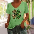 thumbnail image 2 of lcziwo Women's St. Patrick's Day Shirts Casual Cotton Comfy U Neck Lucky Clover Graphic Tee Tops 2025 Summer Short Sleeve Irish Shirt Green L Limited Time Sale, 2 of 5