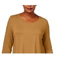 thumbnail image 2 of JM Collection Women's Plus Size Scoopneck Top Gold Size XXX-Large, 2 of 3