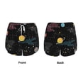 thumbnail image 5 of Picia Galaxy Pattern Women's 2 in 1 Athletic Running Shorts High Waisted Workout Casual Gym Sweat Shorts with Comfy Liner Zipper Pockets-Small, 5 of 9