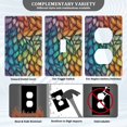 thumbnail image 3 of Yayeee Duplex Wall Plate 1-Gang 4.5"x2.7" Home Receptacle Light Switch Decorative Outlet Cover, Colorful Dragon Scales Pattern, 3 of 7
