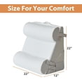 thumbnail image 5 of Orthopedic Bed Wedge Pillow Set 4Pcs, Adjustable Memory Foam Wedge Pillow, Pillow Wedge for Post Surgery, Back Pain Relief, Triangle Pillow for Acid Reflux, Snoring, GERD, White/Grey, 5 of 14