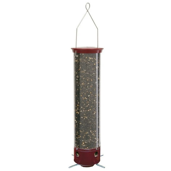 Droll Yankees Yankee Dipper Squirrel-Proof Tube Bird Feeder - Burgundy - 5 lb. capacity