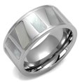 thumbnail image 1 of Bague pour Femmes en Acier Inoxydable Poli avec Precious Stone en Blanc - Taille 7, 1 of 1