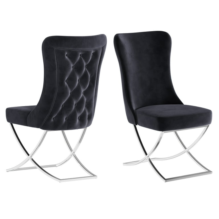 Black chair silver legs new arrivals