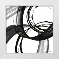 Meneely, Dan 26x26 White Modern Wood Framed Museum Art Print Titled - Black and White Pop II