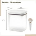 thumbnail image 5 of Airtight Brown Sugar Keeper, 2 l / 67.6 fl oz Pop-Up Lid Food Storage Container, Transparent Plastic Organizer for Rice, Flour, Grains, Cereal, Snacks, Kitchen Pantry, 5 of 6