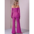 thumbnail image 5 of Vogue Misses' Chaqueta Con Hombros Descubiertos Y Pantalones Semi Ajustados De Talle Alto Patrón De Costura Código De Diseño De Paquete V1943 Tamaños 8-10-12-14-16, 5 of 5