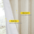 thumbnail image 7 of NICETOWN 100% Blackout Curtains, Natural Linen Blackout Short Curtains Noise Reducing Energy Saving Grommet Drapes with Thermal Insulated White Liner for Kitchen, 34"x48", 2 Panels, 7 of 7