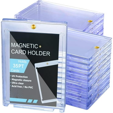 30 Pack - Magnetic Card Holder, 35PT Magnetic Trading Card Holder, Baseball Card Holder, Hard Acrylic Card Cases, Card Protector for Game Baseball Sports Card, Fit for Standard Card