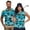 Blue Tropical Palm Tree, variant on Canadian Maple Leaf Matching Couple Golf Shirts His and Hers Golf Shirts Matching Mens Hawaiian Shirt Golf Accessories for Men Suitable for Tennis Enthusiasts