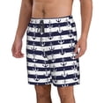 thumbnail image 2 of KLL Anchors Men's Casual Summer Beach Shorts Hawaiian Shorts with Pockets-XX-Large, 2 of 5