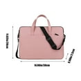 thumbnail image 3 of SATRINO 15 15.6 16 inch Laptop Computer PC Shoulder Bag Carrying Case, Water-Repellent Fabric Briefcase, Lightweight Toploader, Business Casual or School (Pink), 3 of 8