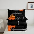 thumbnail image 5 of Basketball Bedding Sets Twin Size Sports Comforter Set Basketball Game Themed Bedding Comforter Sets Basketball Field Print Down Comforter Teen Sports Game Duvet Set, 5 of 7