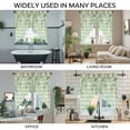 thumbnail image 3 of Watercolor Floral Swag Valances for Windows, Kitchen Window Curtains Over Sink, Spring Flowers Leaves Botanical Green Plaid Window Treatment Curtains for Living Room/Bedroom 2 Panel Sets 36"x45", 3 of 8