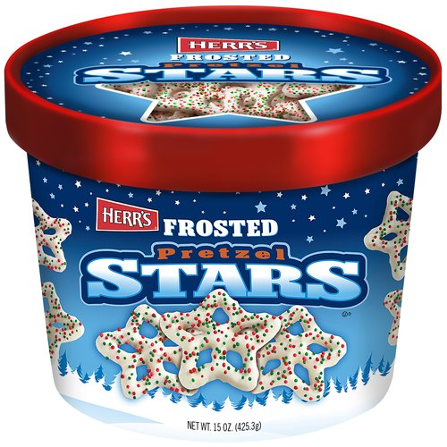 Herr's Frosted Pretzel Stars, 15 oz