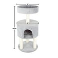 thumbnail image 2 of PETMAKER 44-Tier Kitty Cat Condo with Overhead Balcony - Gray and White, 2 of 7