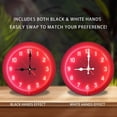 thumbnail image 2 of Red Neon Clock Wall Decor Modern Home 10-Inch Silent Wooden Wall Clock, Battery Operated (AA Batteries Not Included), Artistic Home Decor, 2 of 7