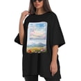 thumbnail image 4 of Plus Size Shirt for Women Black Tops for Women Short Sleeves Shirt for Women Balloon T Shirt Oversized Shirt for Women S, 4 of 5