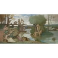 thumbnail image 2 of Pierre Puvis de Chavannes 14x9 Gold Ornate Wood Frame and Double Matted Museum Art Print Titled - The River (ca. 1864), 2 of 4