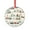 Pattern-1, variant on Hibiscus Flower Birds Glass Ornament Animal Retro Flying Birds Round Ornament Gift Exchange Present Ideas Keepsakes Gifts for Women Men Friends