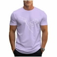 thumbnail image 2 of PNTUTB Summer Men's Fashion Casual Comfortable Crew Neck Pullover Short Sleeve Tops with Dog Print, 2 of 6