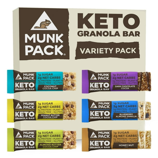 Munk Pack Keto Granola Bar Low Carb Keto & Plant Based Snacks Non