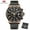 Gold Black, variant on Men's Watches Watch Men Waterproof Leather Strap Blue erkek kol saati