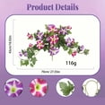 thumbnail image 3 of 1Pc Faux Petunia Outdoor Flowers, No-Fade Artificial Plants for Garden, Balcony, Porch or Indoor Home Decoration Rose-Purple Blend, 3 of 9