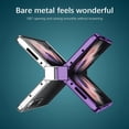 thumbnail image 4 of for Samsung Galaxy Z Fold 4 Case Plating Frame Electroplate Clear Luxury Elegant Case Camera Protector Soft TPU Shockproof Protective 3 PCS Anti-Skid Galaxy Z Fold 4 Case -Purple, 4 of 12