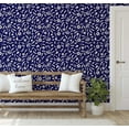 thumbnail image 5 of S4Sassy Self Adhesive Wallpaper, Floral Wallpaper, Blue Removable Diy Vinyl Wall Covering, Textured Peel And Stick Contact Paper For Entryway Accent Wall, Easy Home Decor Solution (25"X360"), 5 of 9