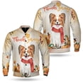 thumbnail image 3 of Happy Thanksgiving Papillon with Turkey Pumpkins Autumn Vibes All Over Print 3D Baseball Jacket Pap Butterfly Dog Lover Bomber Jacket Softball - 12018, 3 of 6