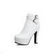 thumbnail image 1 of Botas cortas de moda para mujer, botines de mujer sexis con plataforma, tacones altos, botas negras, rojas, amarillas y blancas, zapatos de mujer de talla grande 48, 1 of 5