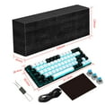 thumbnail image 2 of Teclado mecánico para juegos con cable, 19 modos de iluminación, 65% compacto de 68 teclas, teclado de computadora con interruptor azul para, 2 of 5