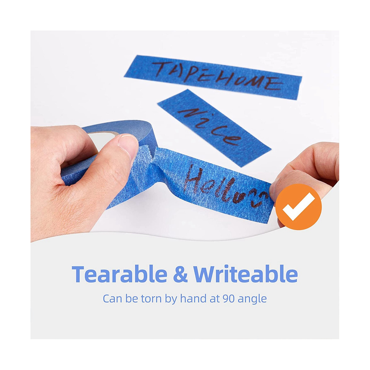 Blue Painters Tape- 6 Packx1 Inchx55 Yards, Crepe Paper Masking Tape