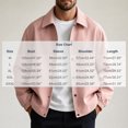 thumbnail image 6 of FRSASU Men's Casual Coach Jacket Snap Button Closure Collared Loose Fit Lightweight Windbreaker Outerwear Pink, 6 of 6