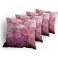 thumbnail image 5 of Ambesonne Abstract Throw Pillow Cover 4 Pack, Triangle Diamond Shape, 18", Rose Dried Rose Pink, 5 of 7